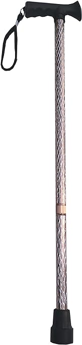 Luxury Ladies Engraved Etched Adjustable Walking Stick Cane with Soft Grip Gel Ergonomic Handle for Women - 25.5” – 35.5”