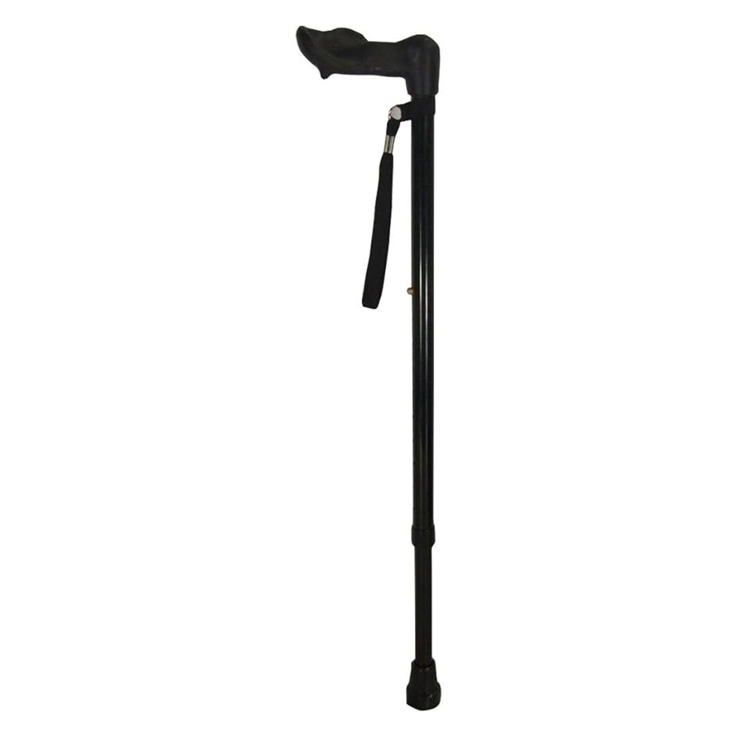 Right Handed Adjustable Height Lightweight Walking Stick with Anti Slip Ferrule Foot to Aid Stability and Confidence when Walking Supplied with a Hanging Carry Strap