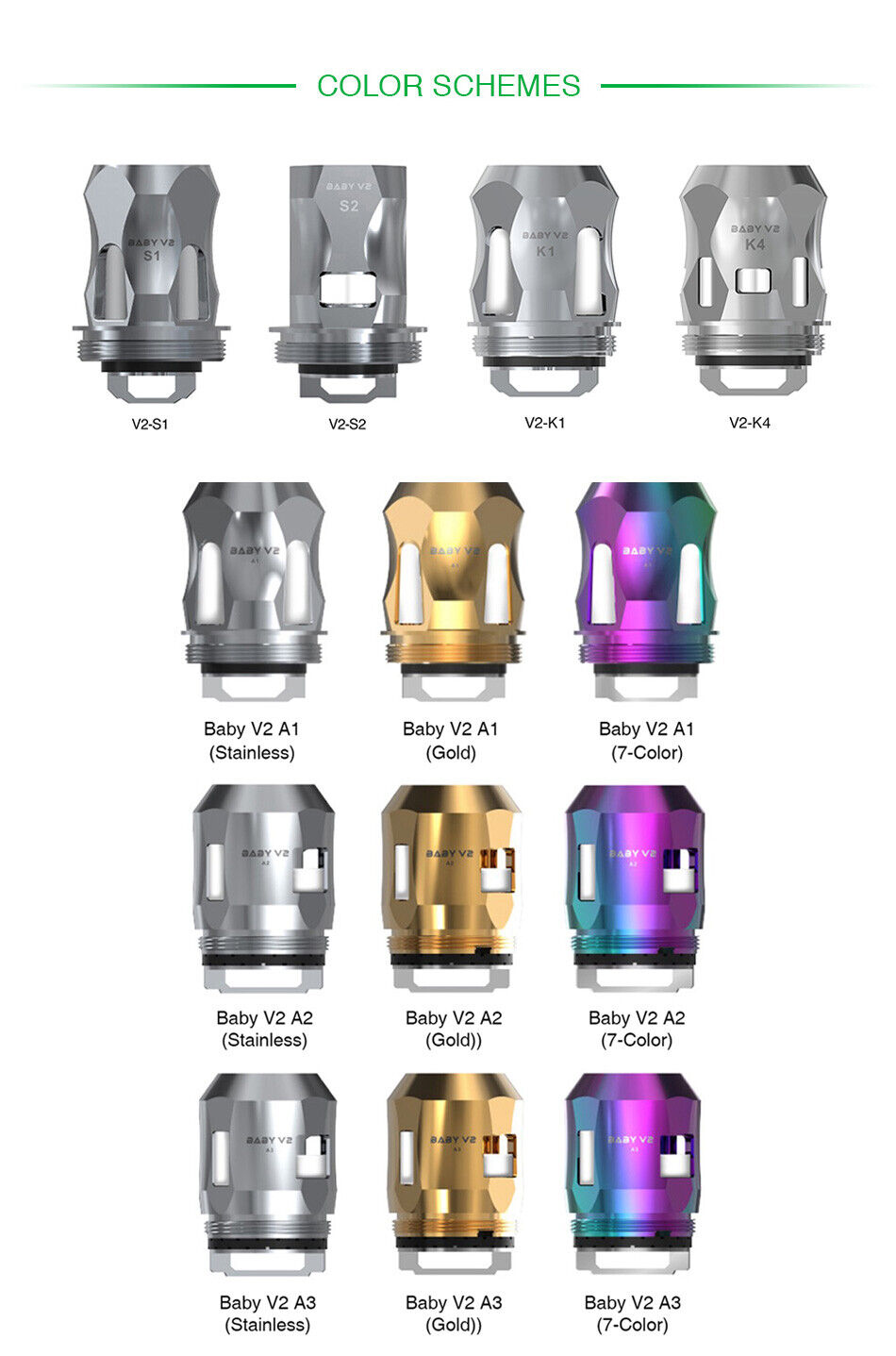 SMOK MINI V2 S1 V2 A1 Coils & Smok Mini V2 S2 V2 A2 SMOK R-Kiss Kit Genuine Coil