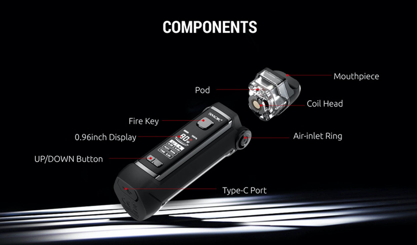 Smok IPX 80 Pod Kit - Experience Power & Endurance with 80W Output - 3000mAh Battery