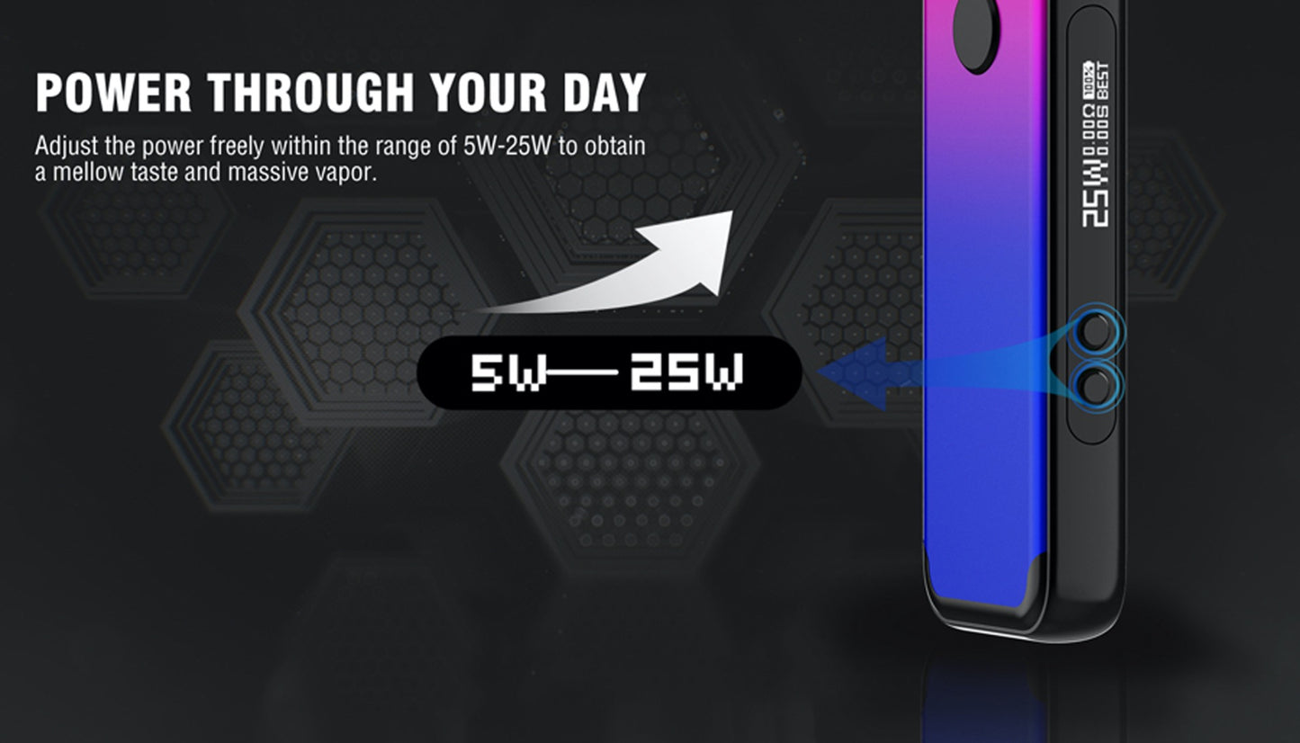 Smok ACRO Kit - Explore Versatility with 5-25W Output Range - 1000mAh Battery