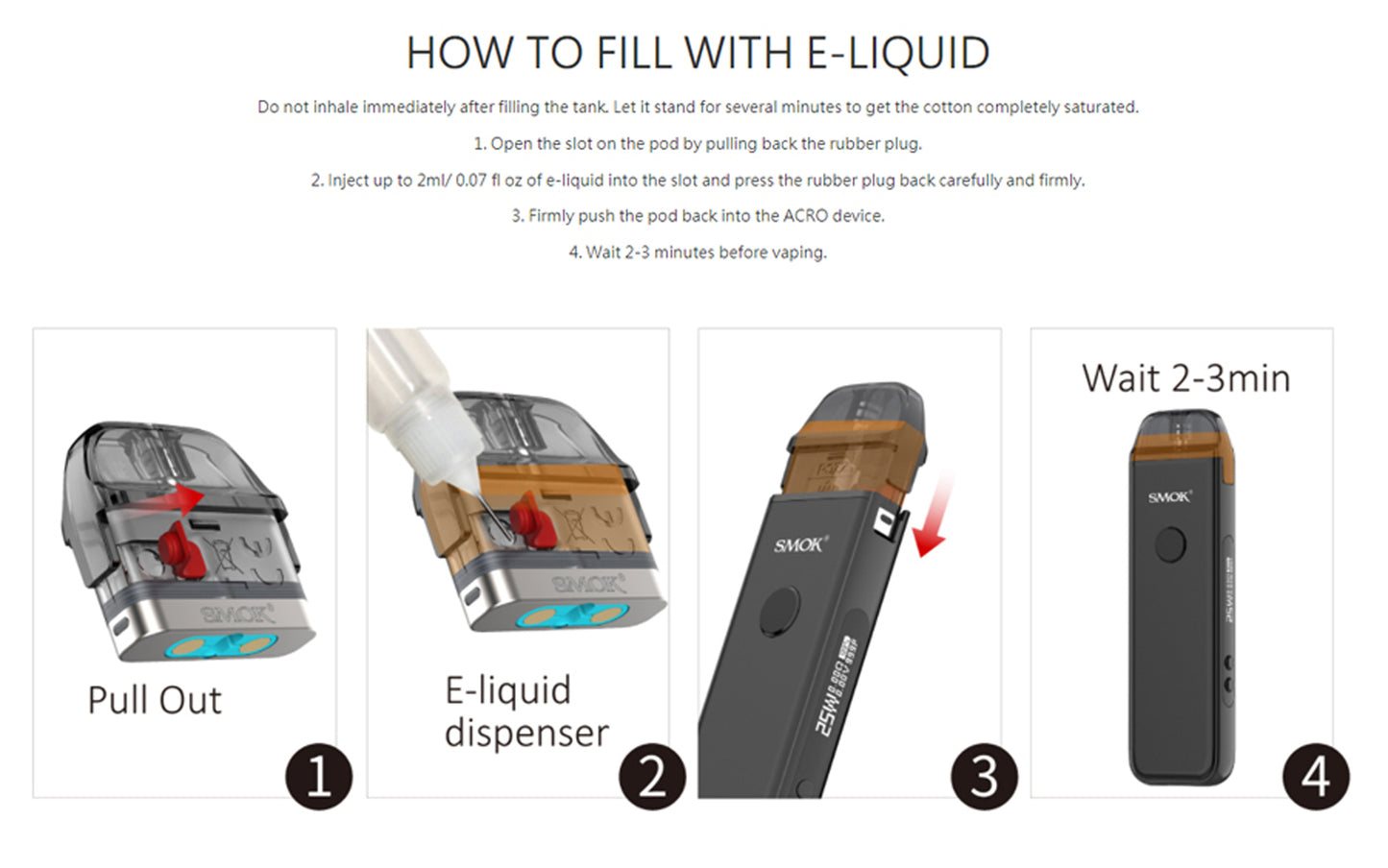Smok ACRO Kit - Explore Versatility with 5-25W Output Range - 1000mAh Battery