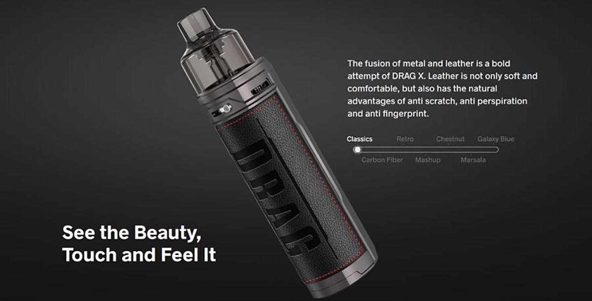 VooPoo Drag X Pod Kit - Versatile Performance 80W Output - 18650 Battery