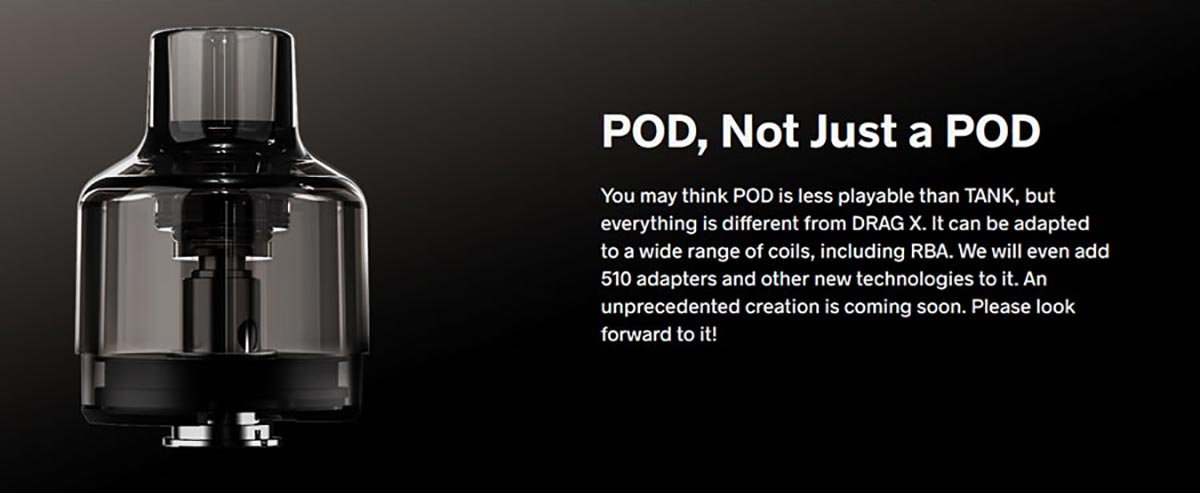 VooPoo Drag X Pod Kit - Versatile Performance 80W Output - 18650 Battery