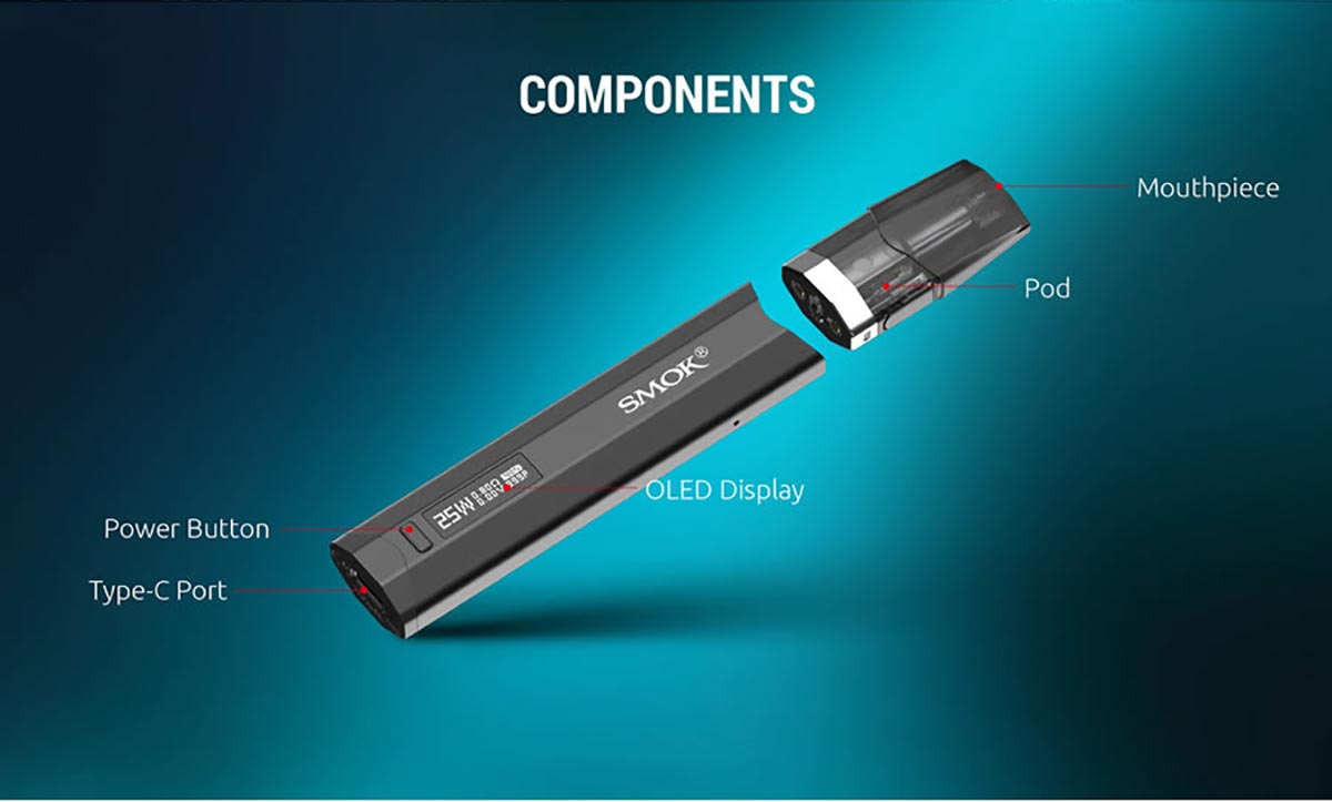 Smok Nfix Pod Kit - Embrace Simplicity & Elegance - 700mAh Battery - 1W to 25W Power Output