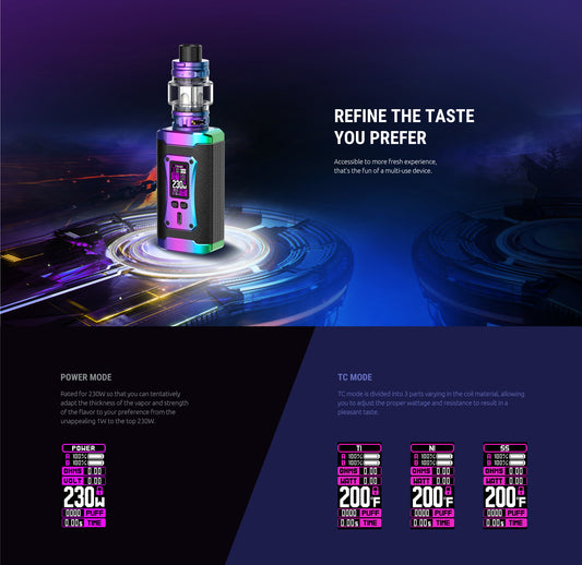 Smok Morph 2 Kit - Unleash Fast-Fire Power with 230W - Dual Rechargeable 18650 Batteries