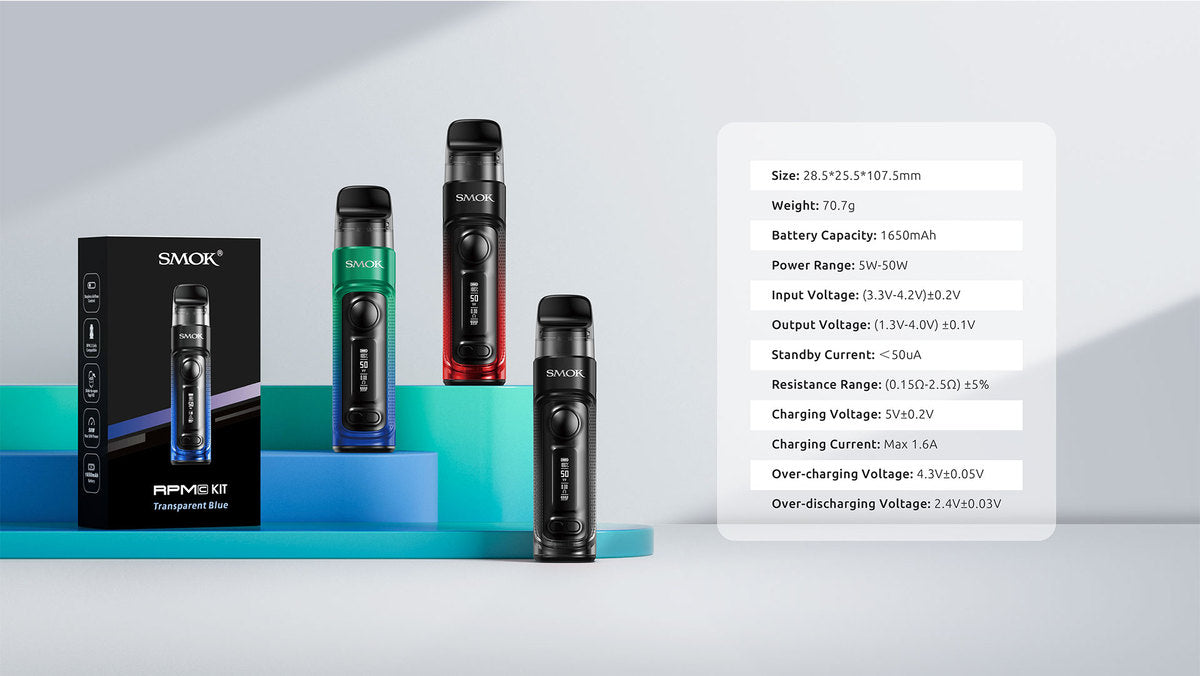 Smok RPM C Pod Kit - Unleash Versatility & Performance 50W Output - 1650mAh Battery