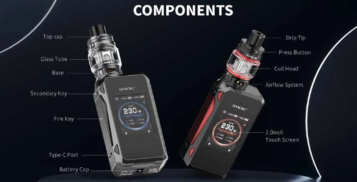 Smok G-Priv 4 Kit - Unleash Power & Performance 5W-230W Power Output - Dual 18650 batteries