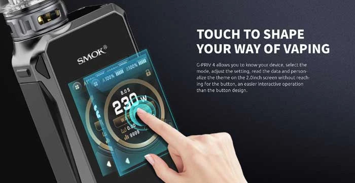 Smok G-Priv 4 Kit - Unleash Power & Performance 5W-230W Power Output - Dual 18650 batteries