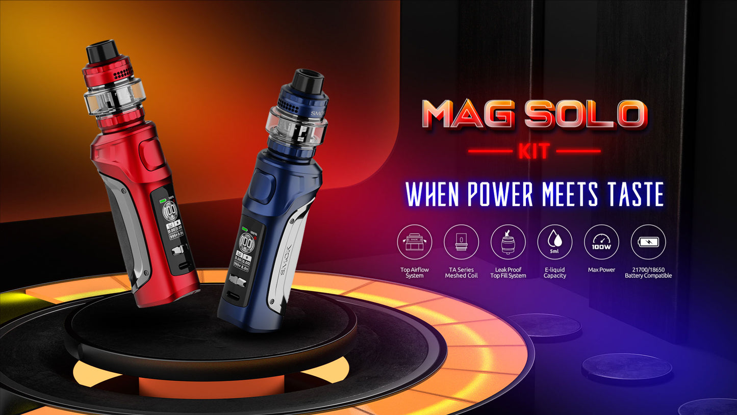 Smok Mag Solo Kit - Unleash Power and Style With 100W Power Output - Single 18650/21700 Battery