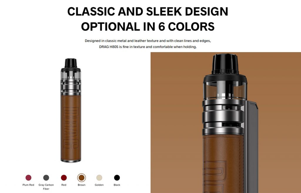 VooPoo Drag H80S Kit - Unleash Your Vaping Potential with 5W to 80W Power Output Range - 18650mAh Battery