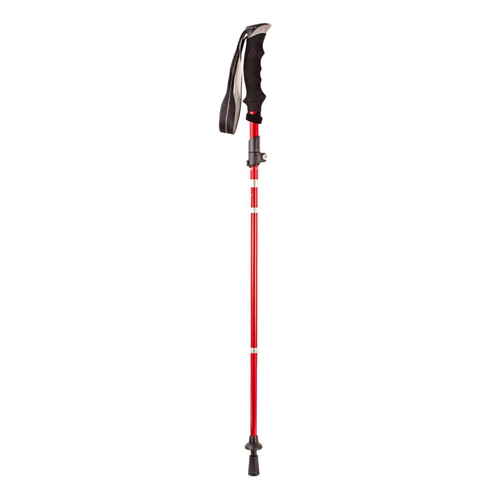 Adjustable Trekking Poles for Hiking, Camping And Backpacking - Pair of Premium Folding Trekking Pole - Lightweight, Collapsable - Walking Sticks With Cork Grip and Padded Strap- Red, Black, Pink