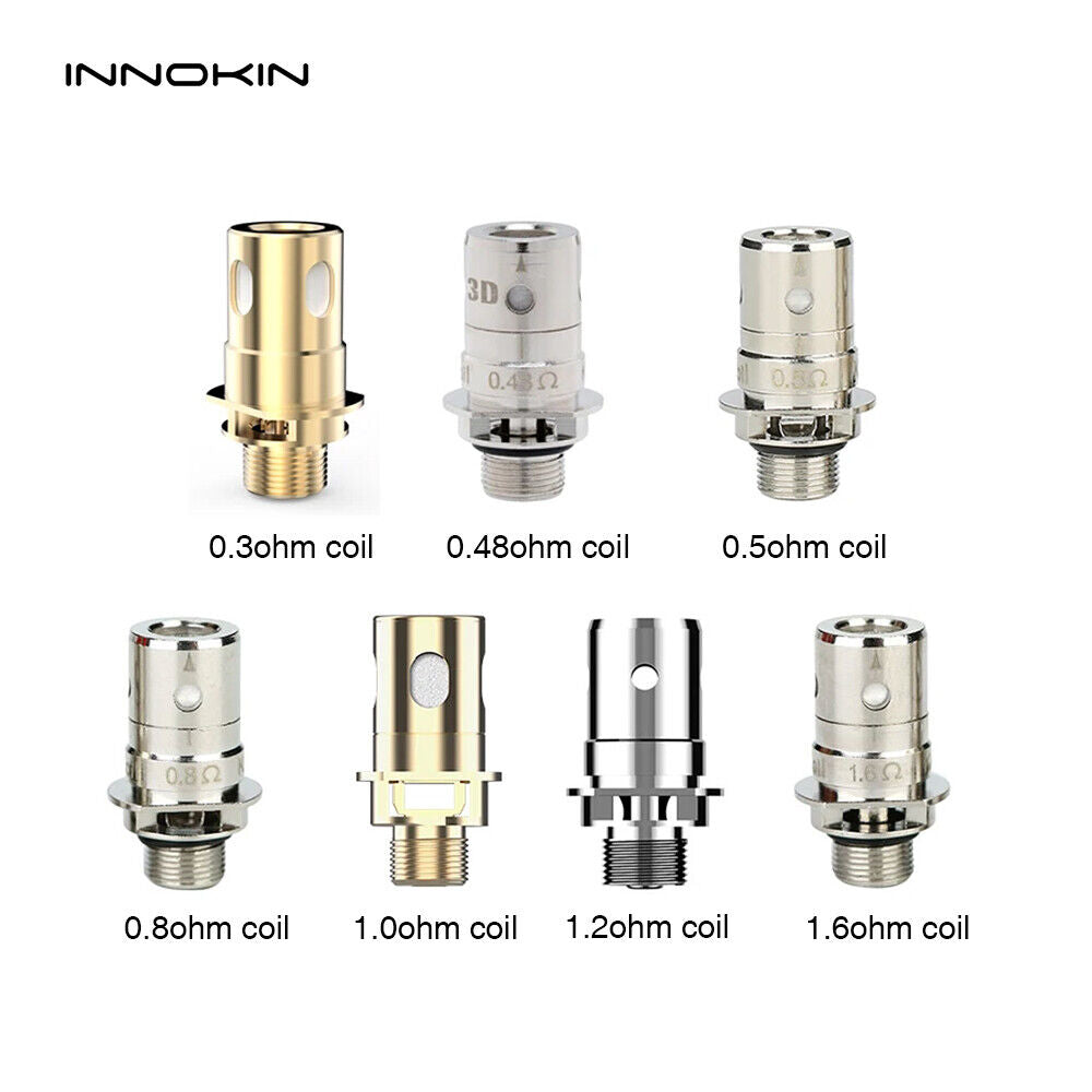 INNOKIN ZENITH COILS, Z, Zlide Plexus, Plex 3D KAL 1.6 0.8 0.5 0.48 Vape Coil UK