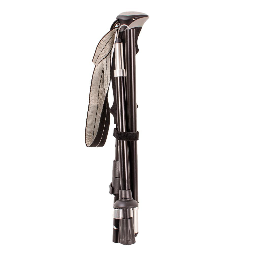 Adjustable Trekking Poles for Hiking, Camping And Backpacking - Pair of Premium Folding Trekking Pole - Lightweight, Collapsable - Walking Sticks With Cork Grip and Padded Strap- Red, Black, Pink