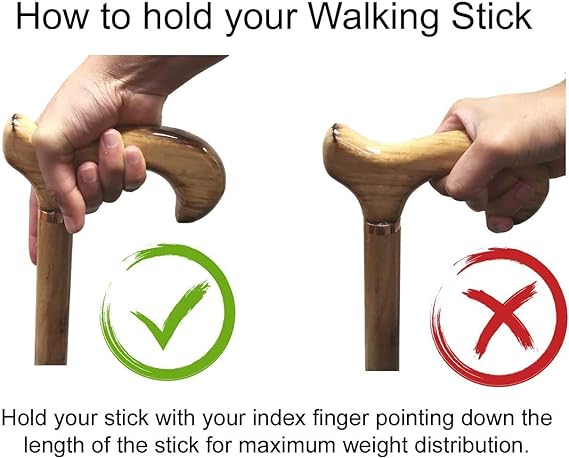 Gents Wooden Derby Cane with Collar Walking Stick in Dark Brown Wood Stain 94cm (37") Height