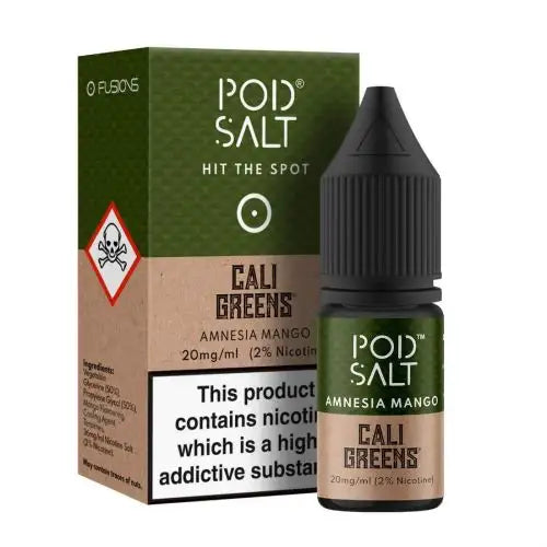Pod Salt Fusions Cali Greens Amnesia Mango Nic Salt