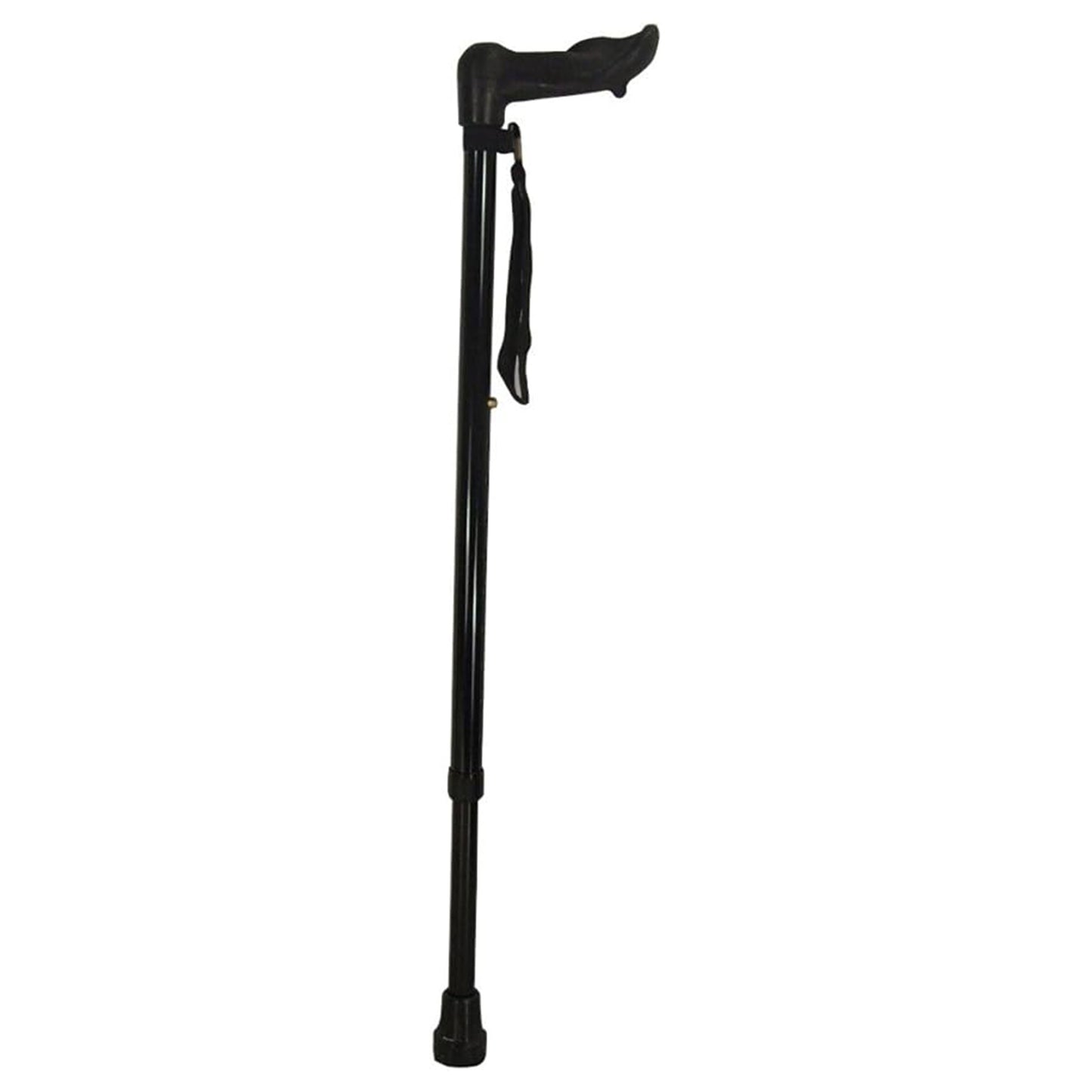 Left Handed Adjustable Height Lightweight Walking Stick with Anti Slip Ferrule Foot to Aid Stability and Confidence when Walking Supplied with a Hanging Carry Strap