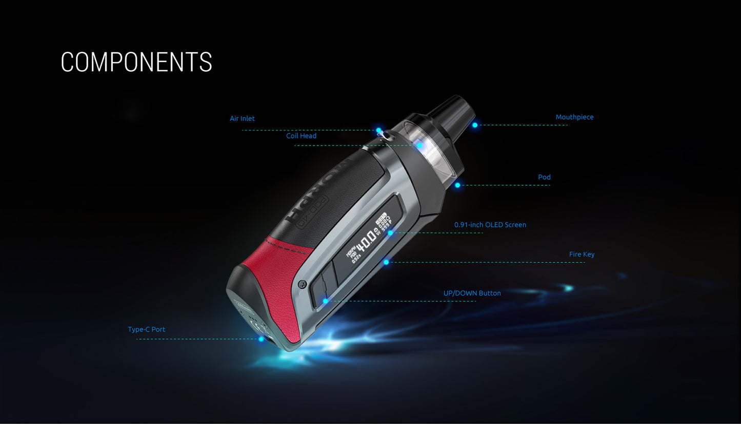 Smok Morph Pod 40 Kit - Discover Power with 5-40W Output Range & 2000mAh Battery