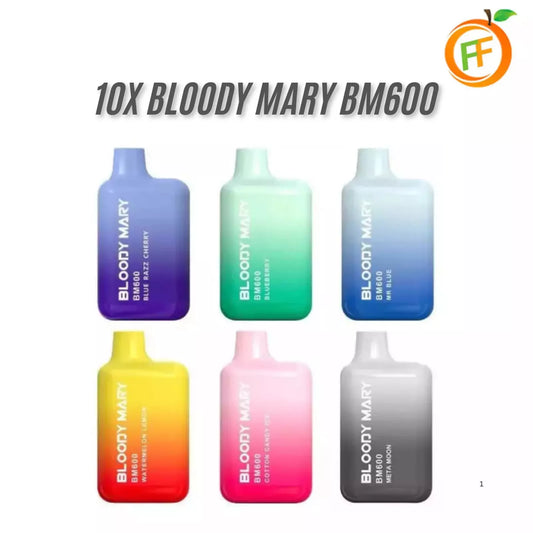 Bloody Mary BM600 Vape 20mg | Lost Mary Crystal | Elux | Box of 10