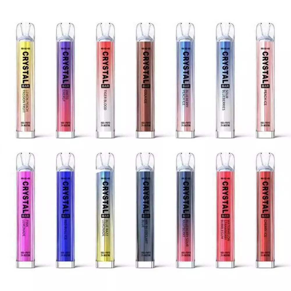 CRYSTAL Bar Vape E-Cig 2ml 2% Nic Salt - Pack of 10
