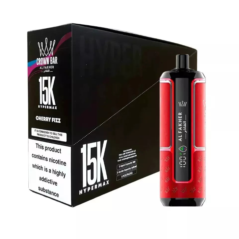 Al Fakher Crown Bar Hypermax 15K Vape Kit | 15,000 Puffs | Box of 5