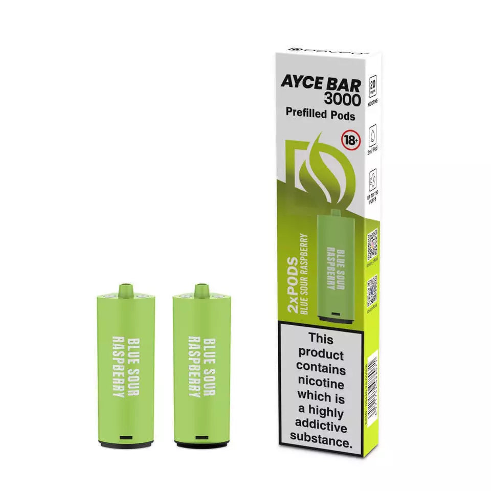 AYCE BAR 3000 Puffs Vape 4 in 1 Pods Kit E-cig 4x2ml Nic Salt 20mg