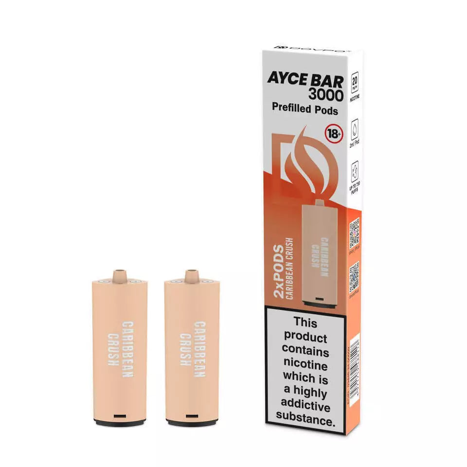 AYCE BAR 3000 Puffs Vape 4 in 1 Pods Kit E-cig 4x2ml Nic Salt 20mg