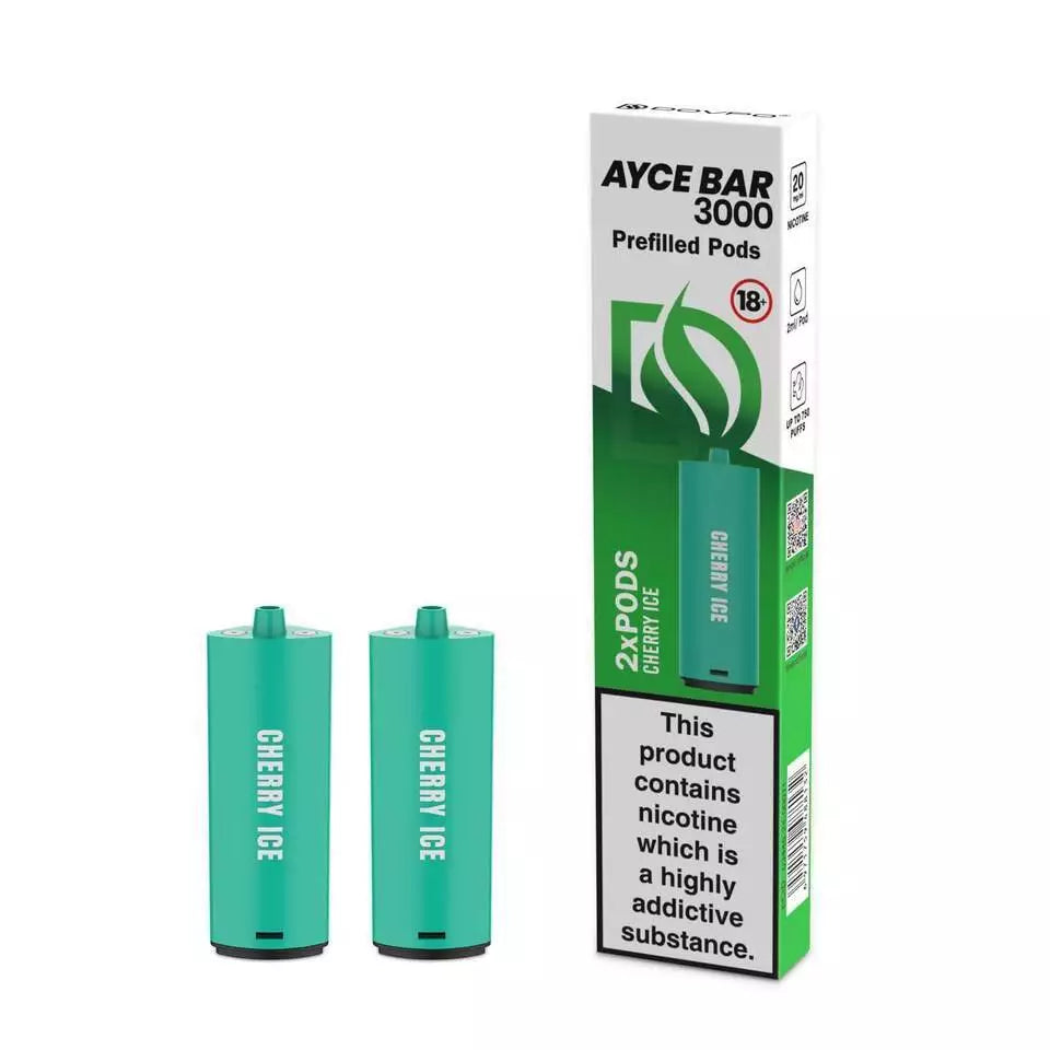 AYCE BAR 3000 Puffs Vape 4 in 1 Pods Kit E-cig 4x2ml Nic Salt 20mg