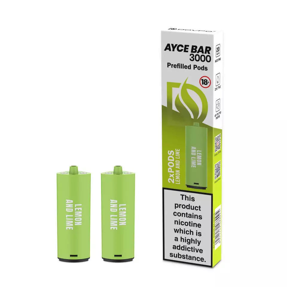 AYCE BAR 3000 Puffs Vape 4 in 1 Pods Kit E-cig 4x2ml Nic Salt 20mg