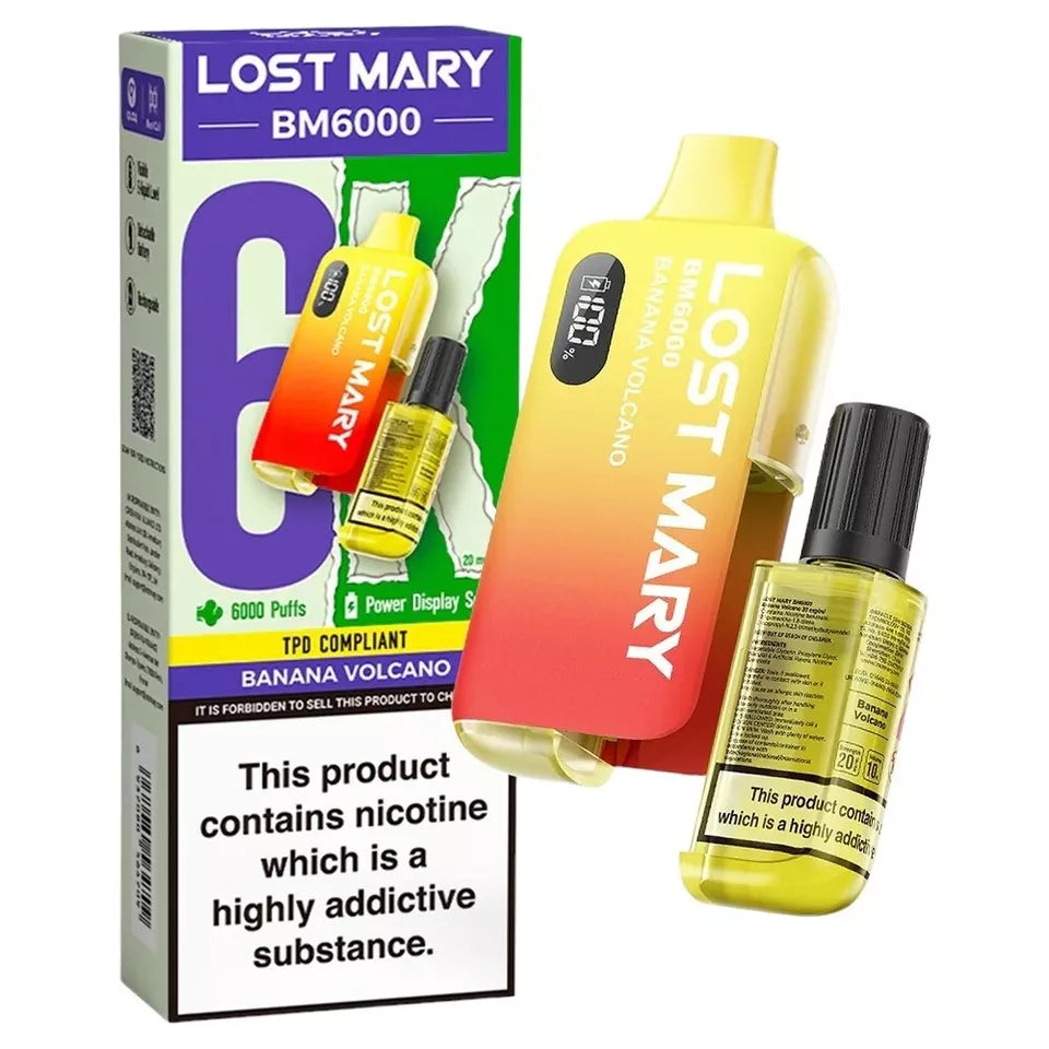 LOST MARY BM6000 RECHARGEABLE PREFILLED DISPOSABLE POD KIT 20MG