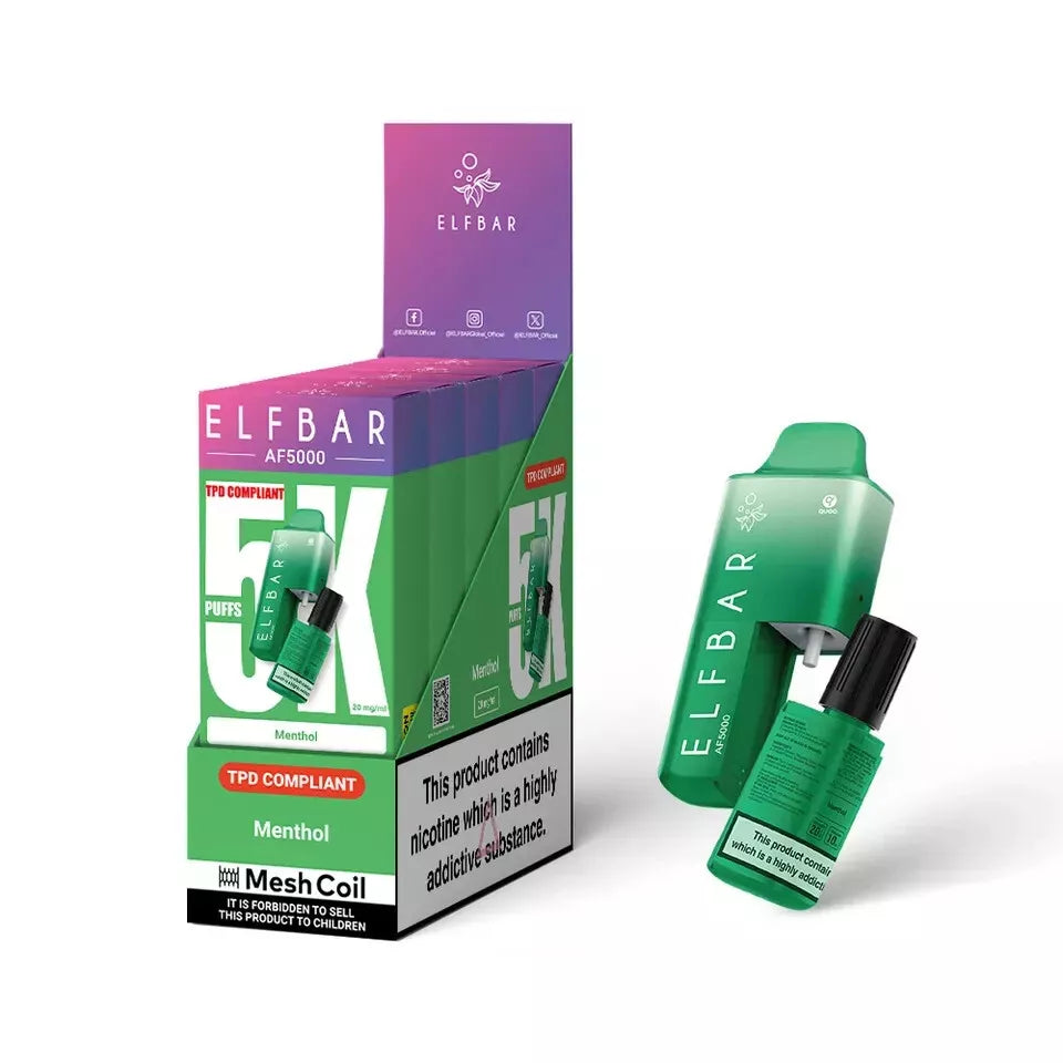 Elf Bar AF5000 - 5000 PUFF Disposable VAPE 20MG | Box of 5