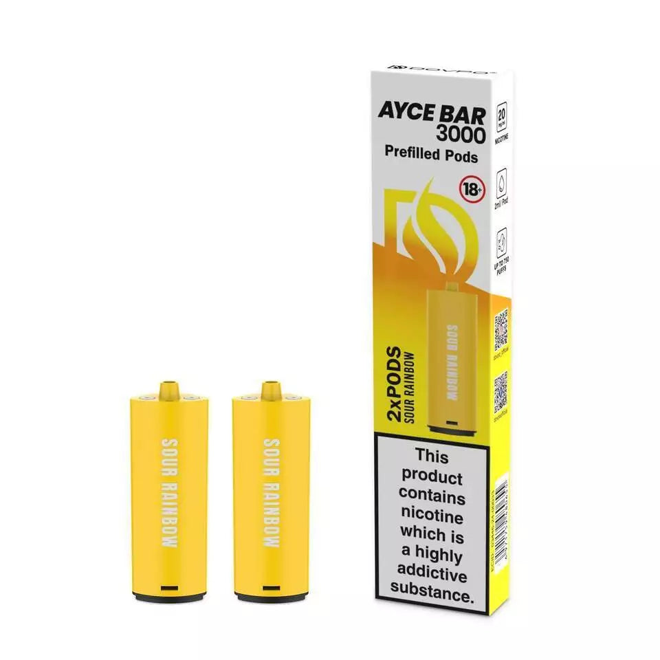 AYCE BAR 3000 Puffs Vape 4 in 1 Pods Kit E-cig 4x2ml Nic Salt 20mg