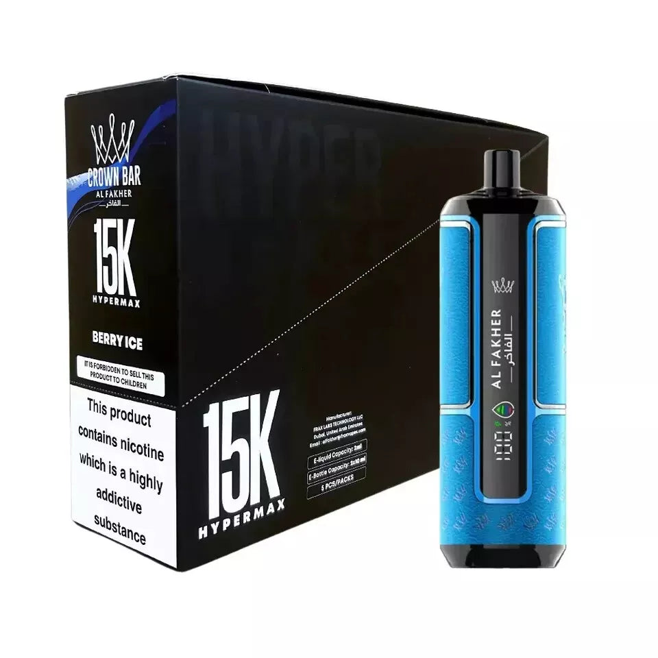 Al Fakher Crown Bar Hypermax 15K Vape Kit | 15,000 Puffs | Box of 5