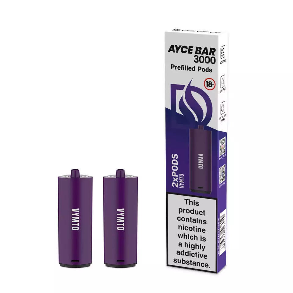 AYCE BAR 3000 Puffs Vape 4 in 1 Pods Kit E-cig 4x2ml Nic Salt 20mg
