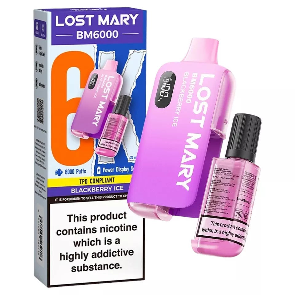 LOST MARY BM6000 RECHARGEABLE PREFILLED DISPOSABLE POD KIT 20MG