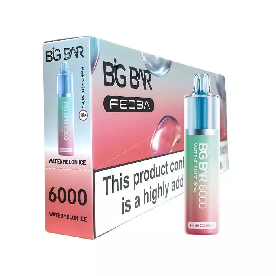 FEOBA | Big Bar 6000 Vape Kit 20mg vape 6000 Puffs | Box of 5