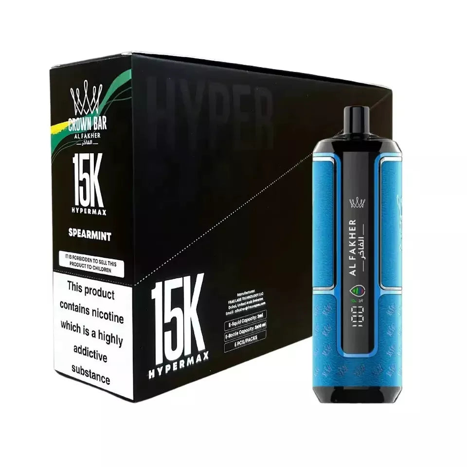 Al Fakher Crown Bar Hypermax 15K Vape Kit | 15,000 Puffs | Box of 5