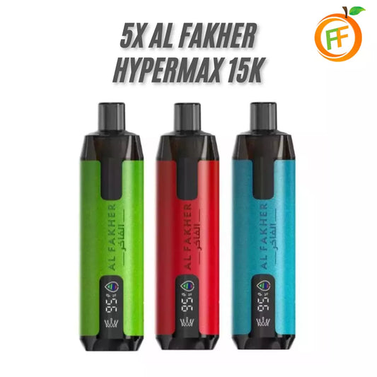 Al Fakher Crown Bar Hypermax 15K Vape Kit | 15,000 Puffs | Box of 5