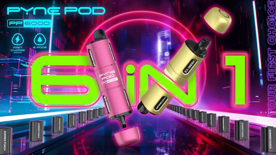 Pyne Pod PP6000 6-in-1 Vape 20mg - 6000 Puffs