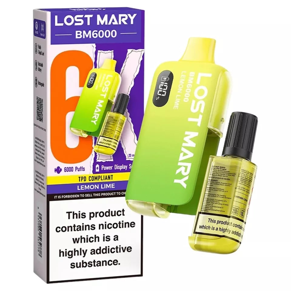 LOST MARY BM6000 RECHARGEABLE PREFILLED DISPOSABLE POD KIT 20MG