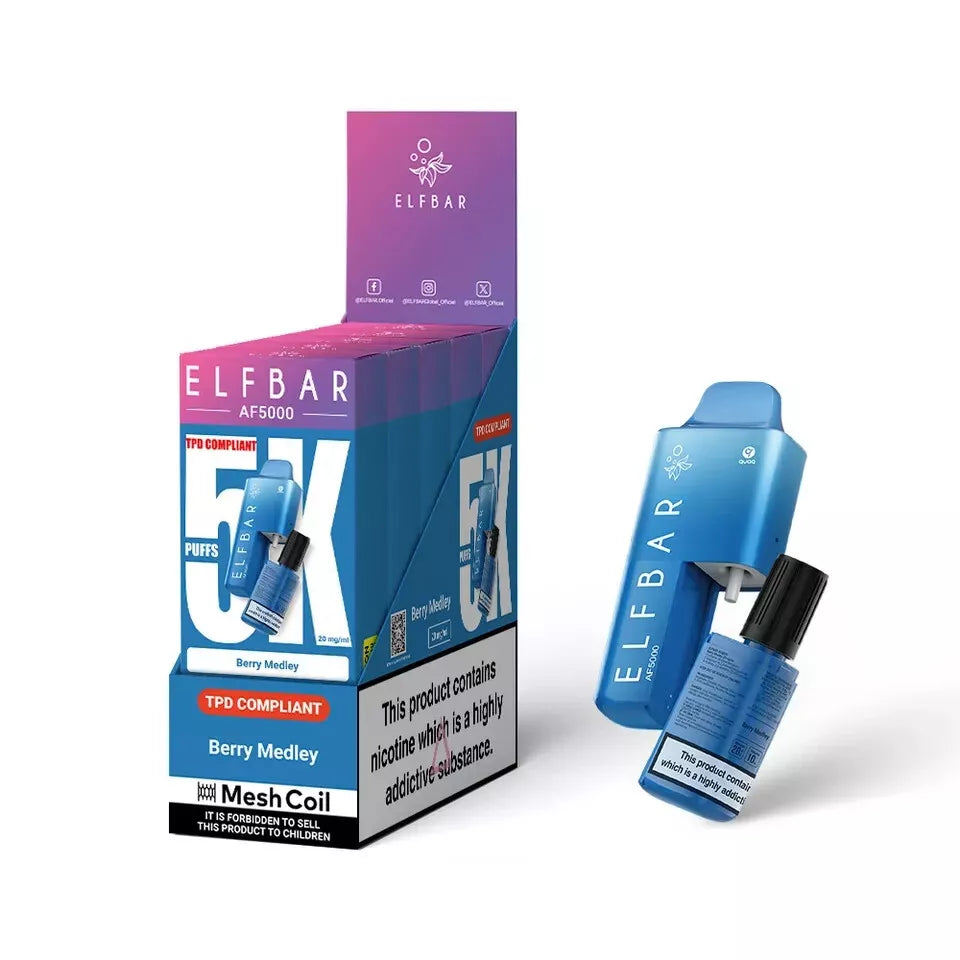 Elf Bar AF5000 - 5000 PUFF Disposable VAPE 20MG | Box of 5