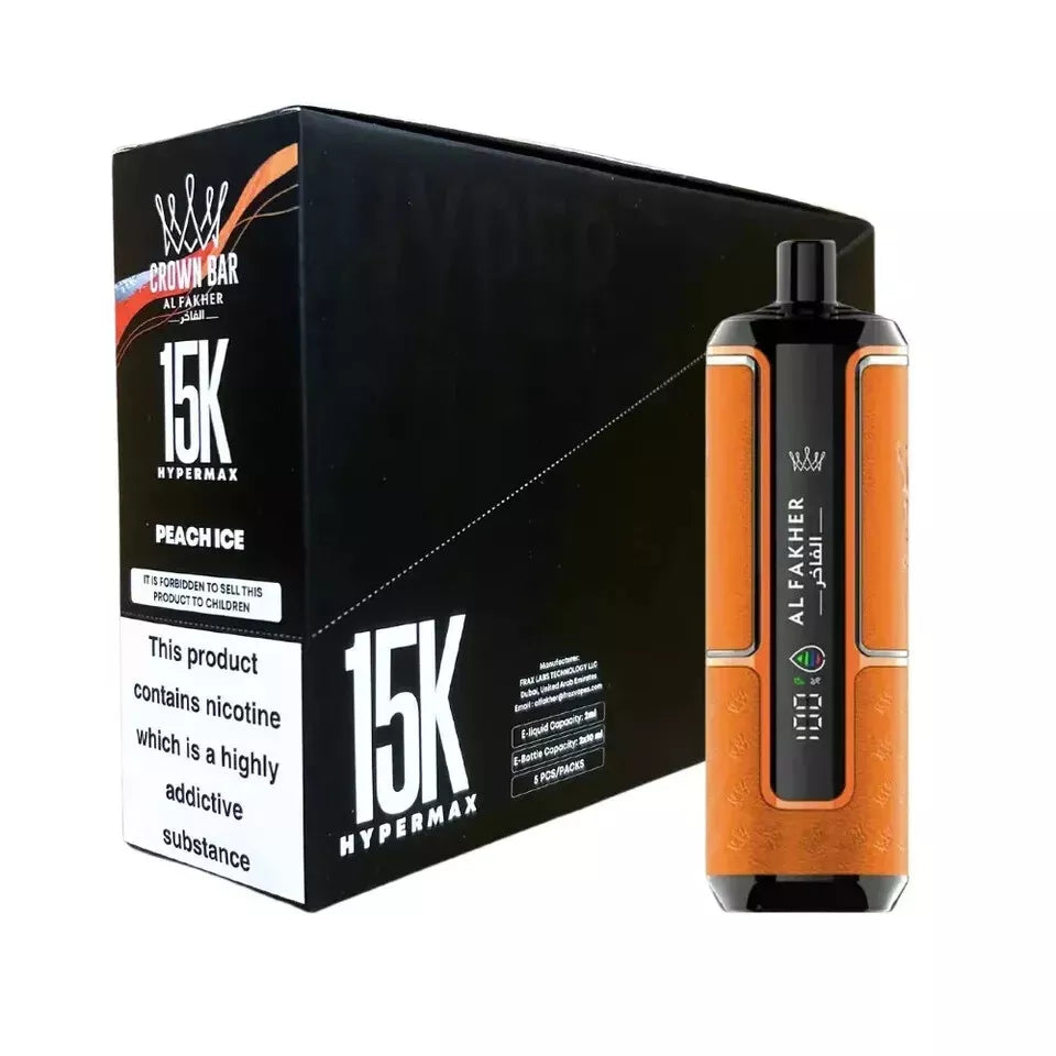 Al Fakher Crown Bar Hypermax 15K Vape Kit | 15,000 Puffs | Box of 5