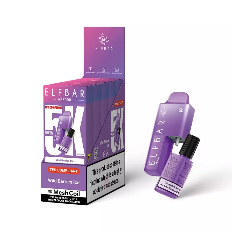 Elf Bar AF5000 - 5000 PUFF Disposable VAPE 20MG | Box of 5