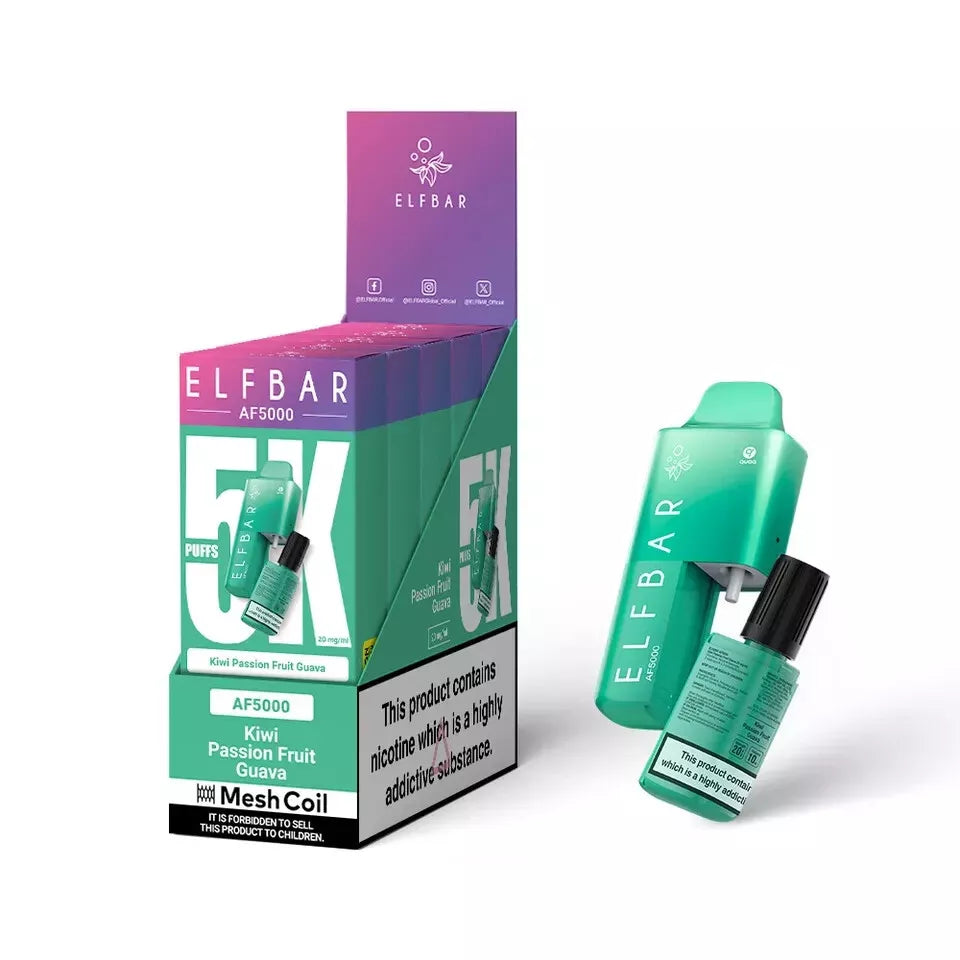 Elf Bar AF5000 - 5000 PUFF Disposable VAPE 20MG | Box of 5