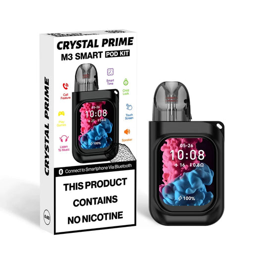 Crystal Prime M3 Smart Pod Kit - Touchscreen, Bluetooth, No Nicotine