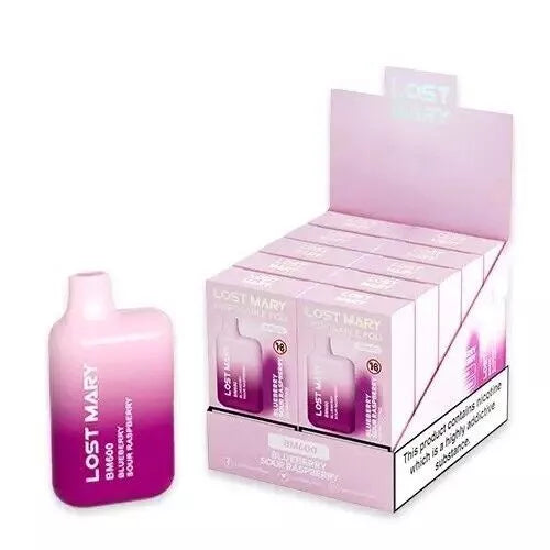 LOST MARY BM600 Vape 600 Puffs E-cig 2ml 20mg All Flavours Pack of 10