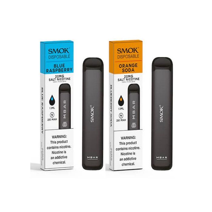 Smok MBAR Vape - 20mg Nicotine Strength - Up to 300 Puffs - 280mAh Bat Fruits Flavours Smok MBAR Vape - 20mg Nicotine Strength - Up to 300 Puffs - 280mAh Bat Fruits Flavours
