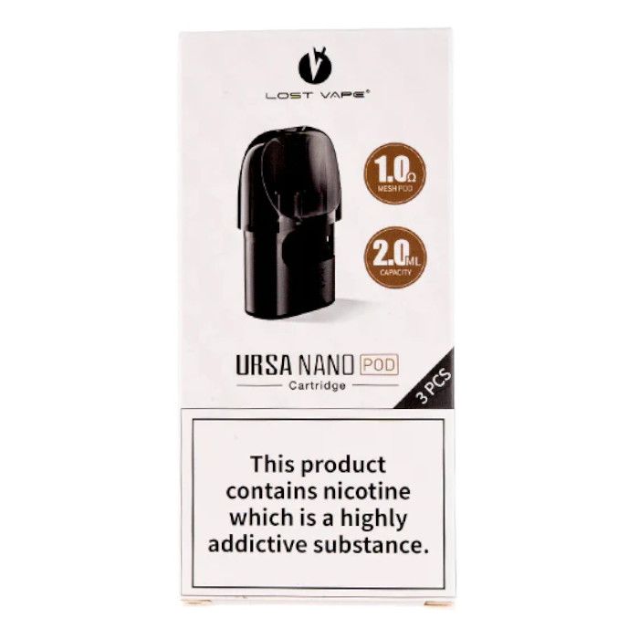 Lost Vape Ursa Nano Pod Replacement Pods - 3PK - 0.8ohm & 1.0ohm Coil Resistance
