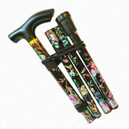 ONEBRAND Walking Stick - Adjustable and Foldable - Lightweight - Comfortable Grip - Durable Walking Aid Mobility Aid - Collapsible Walking Stick.