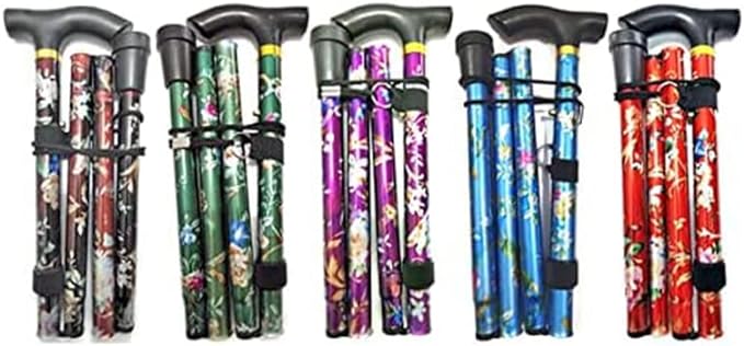 ONEBRAND Walking Stick - Adjustable and Foldable - Lightweight - Comfortable Grip - Durable Walking Aid Mobility Aid - Collapsible Walking Stick.